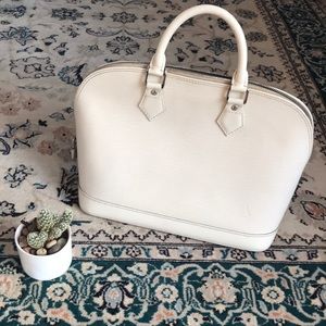 Louis Vuitton Alma Bag in white